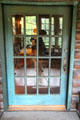 Door from porch to house at Stickley Museum at Craftsman Farms. Morris Plains, NJ.