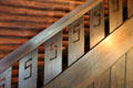 Arts & Crafts staircase banister at Stickley Museum at Craftsman Farms. Morris Plains, NJ.