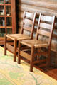 Arts & Crafts oak dining room side chairs at Stickley Museum at Craftsman Farms. Morris Plains, NJ.