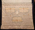 Arts & Crafts silk embroidery table scarf at Stickley Museum at Craftsman Farms. Morris Plains, NJ.