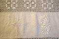 Embroidered cloth at Stickley Museum at Craftsman Farms. Morris Plains, NJ.