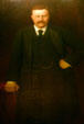 Portrait of President Teddy Roosevelt in New York State Capitol. Albany, NY.