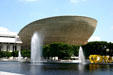 The Egg seen across the fountains of Empire Plaza. Albany, NY.