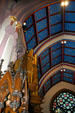 Gold stars on blue ceiling plus organ in Saint Paul's Episcopal Cathedral. Buffalo, NY