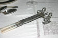 Carving knife supported by silver squirrels in Theodore Roosevelt Inaugural Site. Buffalo, NY.