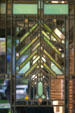 Stained-glass window by F.L. Wright on Barton House. Buffalo, NY
