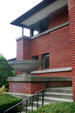 Entry Stairs on Frank Lloyd Wright's Heath House, 629 Bird Ave. Buffalo, NY.
