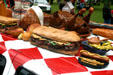Car decorated with fast foods in Art on Wheels Fair. Buffalo, NY