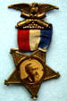 Benjamin Harrison pin at Buffalo History Museum. Buffalo, NY.