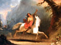 Crow Native on Horseback painting by Alfred Jacob Miller at Rockwell Museum of Art. Corning, NY.