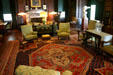 Living room & library of Roosevelt home. Hyde Park, NY.