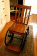President F.D. Roosevelt's wheelchair which he had made from desk chair to better conceal his Polio paralysis. Hyde Park, NY.