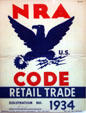 NRA Code Retail Trade poster from 1934 in Presidential Museum. Hyde Park, NY.