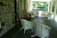 Veranda of Top Cottage where Franklin Roosevelt entertained personages such as Winston Churchill & the King & Queen of Britain. Hyde Park, NY.