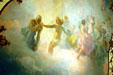Ceiling mural detail in Gold Room of Vanderbilt Mansion. Hyde Park, NY.