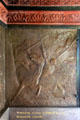 "Wounding of Gen. Arnold in the Brunswick redoubt" bronze relief by J.C. Markham in Saratoga Monument. Schuylerville, NY.