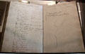 Grant Cottage Register with signature of Julia D. Grant on her visit to Grant Cottage. Wilton, NY.