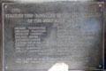 Plaque naming great men who visited Fort Ticonderoga including George Washington, Benjamin Franklin, Benedict Arnold, etc. Ticonderoga, NY.