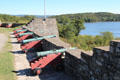 Canons over Lake Champlain at Fort Ticonderoga. Ticonderoga, NY.