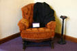 Mark Twain's Turkish rocker from Quarry Farm in Elmira College Twain Exhibit. Elmira, NY.