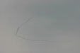 Geese in V formation over Elmira College. Elmira, NY.