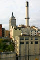 High Falls industrial buildings with Kodak Tower beyond. Rochester, NY.