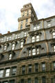 Mansard roof facade detail of Powers Building. Rochester, NY.