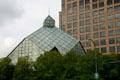 Wintergarden Cafe glass structure at Legacy Tower. Rochester, NY.