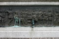 Bronze panel of Lee's surrender to Grant at Soldiers' & Sailors' Civil War Monument. Rochester, NY.