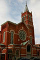 St Mary's Church with spire added on Washington Square. Rochester, NY.