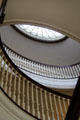 View to skylight from freestanding front staircase at Eastman House. Rochester, NY.