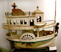 Wooden sidewheeler model toy at The Strong National Museum of Play. Rochester, NY.