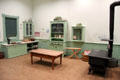 The Kitchen with wood stove & old fashioned kitchen equipment at The Strong National Museum of Play. Rochester, NY.