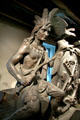 Sculpted Indian on seal of City of New York at South Street Seaport Museum. New York, NY.