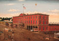Third Avenue Railroad Depot painting by William H. Schenck at Metropolitan Museum of Art. New York, NY.
