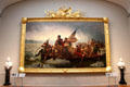 Setting of Washington Crossing the Delaware painting by Emanuel Leutze at Metropolitan Museum of Art. New York, NY.
