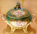 Sèvres porcelain tureen with artichoke handle at Metropolitan Museum of Art. New York, NY.