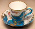 Cup & saucer by Louis-Jean Thévenet for Vincennes-Sèvres Porcelain of France at Metropolitan Museum of Art. New York, NY.