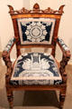 Armchair made for king of Sardinia by Filippo Pelagio Palagi & made by Gabriele Capello of Italy at Metropolitan Museum of Art. New York, NY.