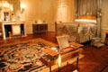 Lauzun Room with tester bed, dressing table, fireplace & carpet at Metropolitan Museum of Art. New York, NY.