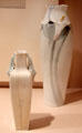 Art Nouveau porcelain vase de Chevilly by Alexandre Sandier for Sèvres & Lilly vase by Nils Emil Lundström for Rörstrand Factory of Sweden at Metropolitan Museum of Art. New York, NY.
