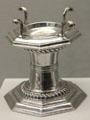 Silver standing salt by John Allen & John Edwards of Boston at Metropolitan Museum of Art. New York, NY.