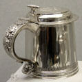 Silver tankard by Simeon Soumaine of New York City at Metropolitan Museum of Art. New York, NY.
