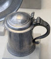 Pewter tankard by John Will of New York City at Metropolitan Museum of Art. New York, NY.