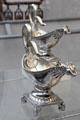 Silver sauceboats with snake handles by Anthony Rasch of Philadelphia at Metropolitan Museum of Art. New York, NY.