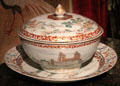 Chinese export porcelain punch bowl at Metropolitan Museum of Art. New York, NY.