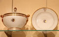 Porcelain tureen & charger with American eagle from Paris, France at Metropolitan Museum of Art. New York, NY.