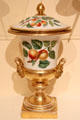 Porcelain covered ice cream cooler from Paris, France at Metropolitan Museum of Art. New York, NY.