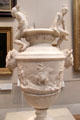 Marble Indian vase sculpture by Ames Van Wart at Metropolitan Museum of Art. New York, NY.