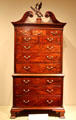 Chest-on-Chest from Philadelphia, PA attrib. Thomas Affleck with carvings attrib. to James Reynolds at Metropolitan Museum of Art. New York, NY.